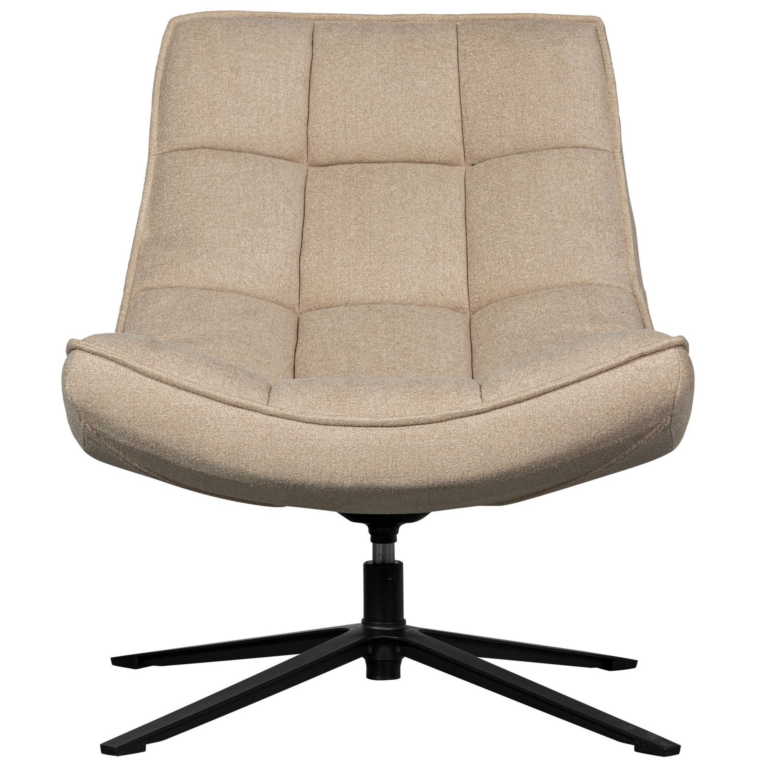 Retro Drehsessel Relaxsessel Maudi Stoff Naturfarben