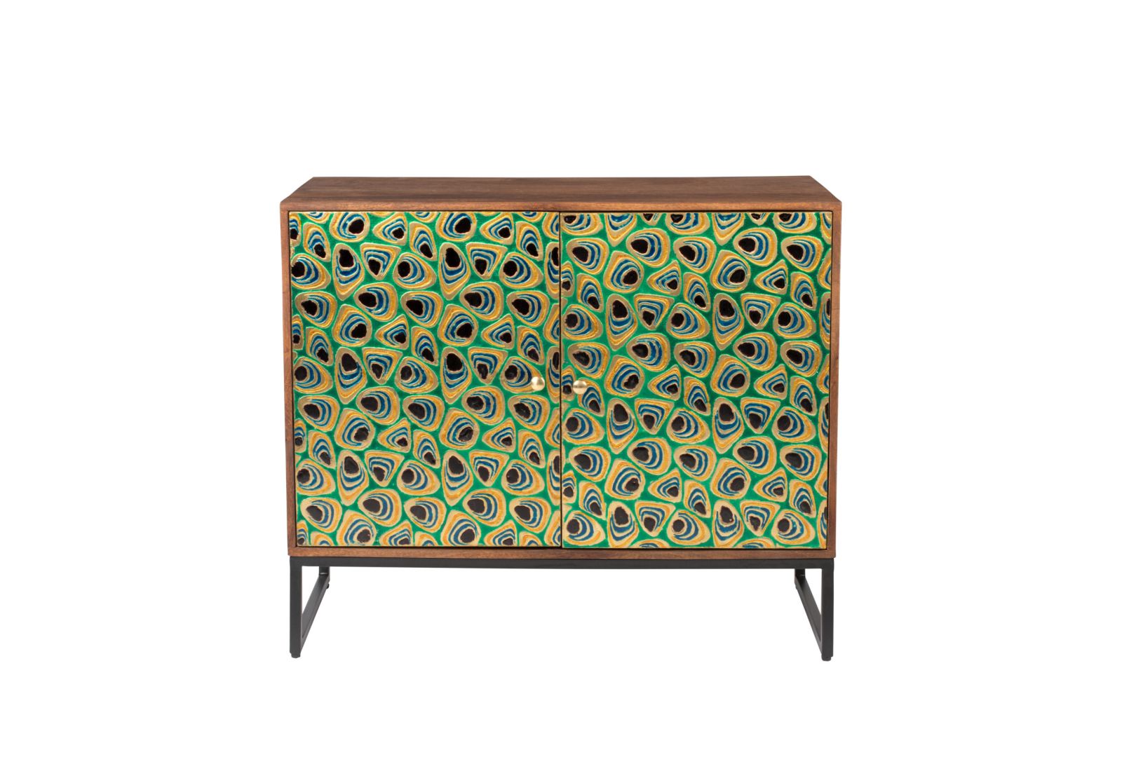 Sideboard Vintage Meena Mangoholz Metall Peacock