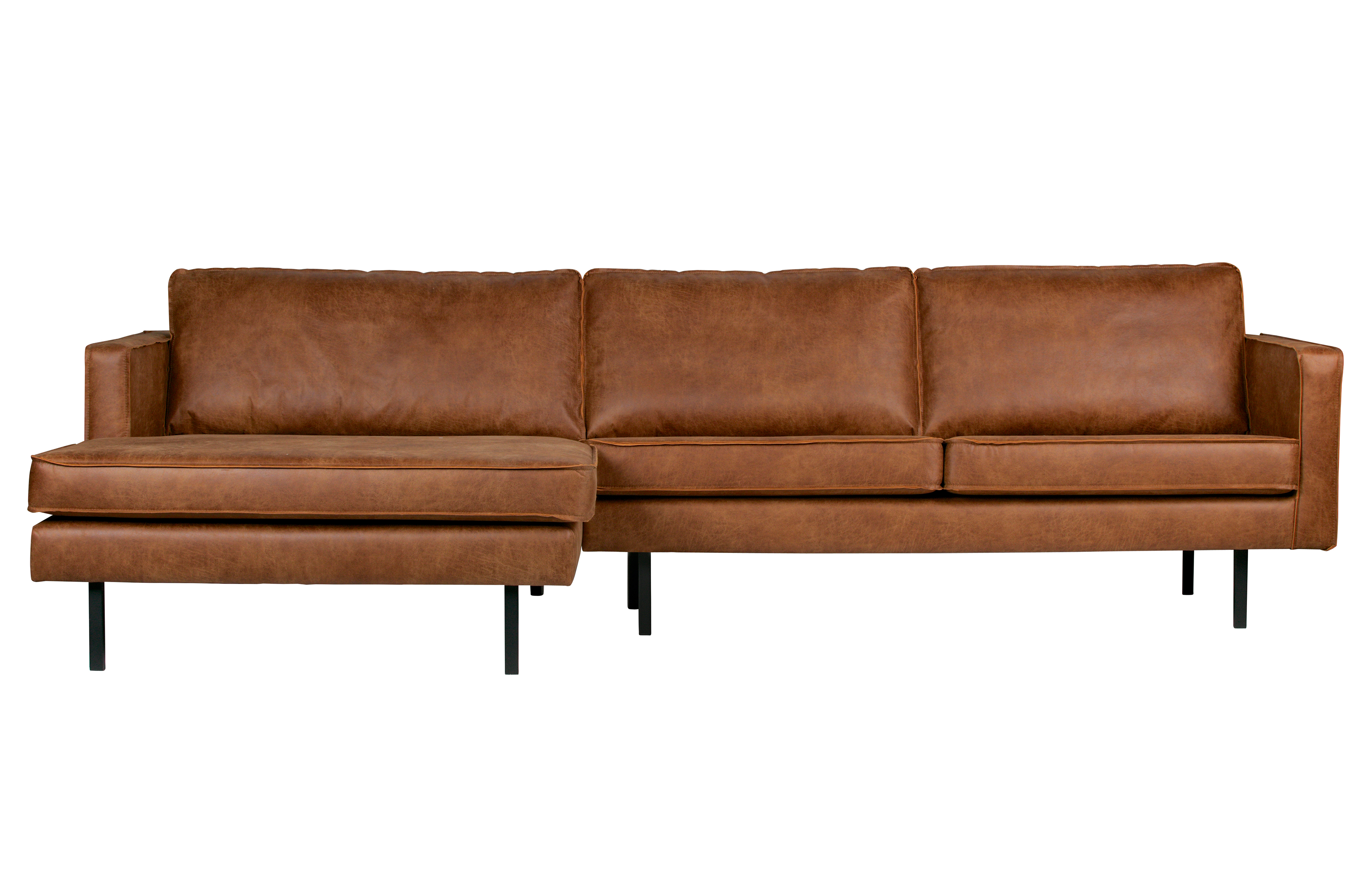 Ecksofa Leder Rodeo 3-Sitzer Cognac Links 300/160