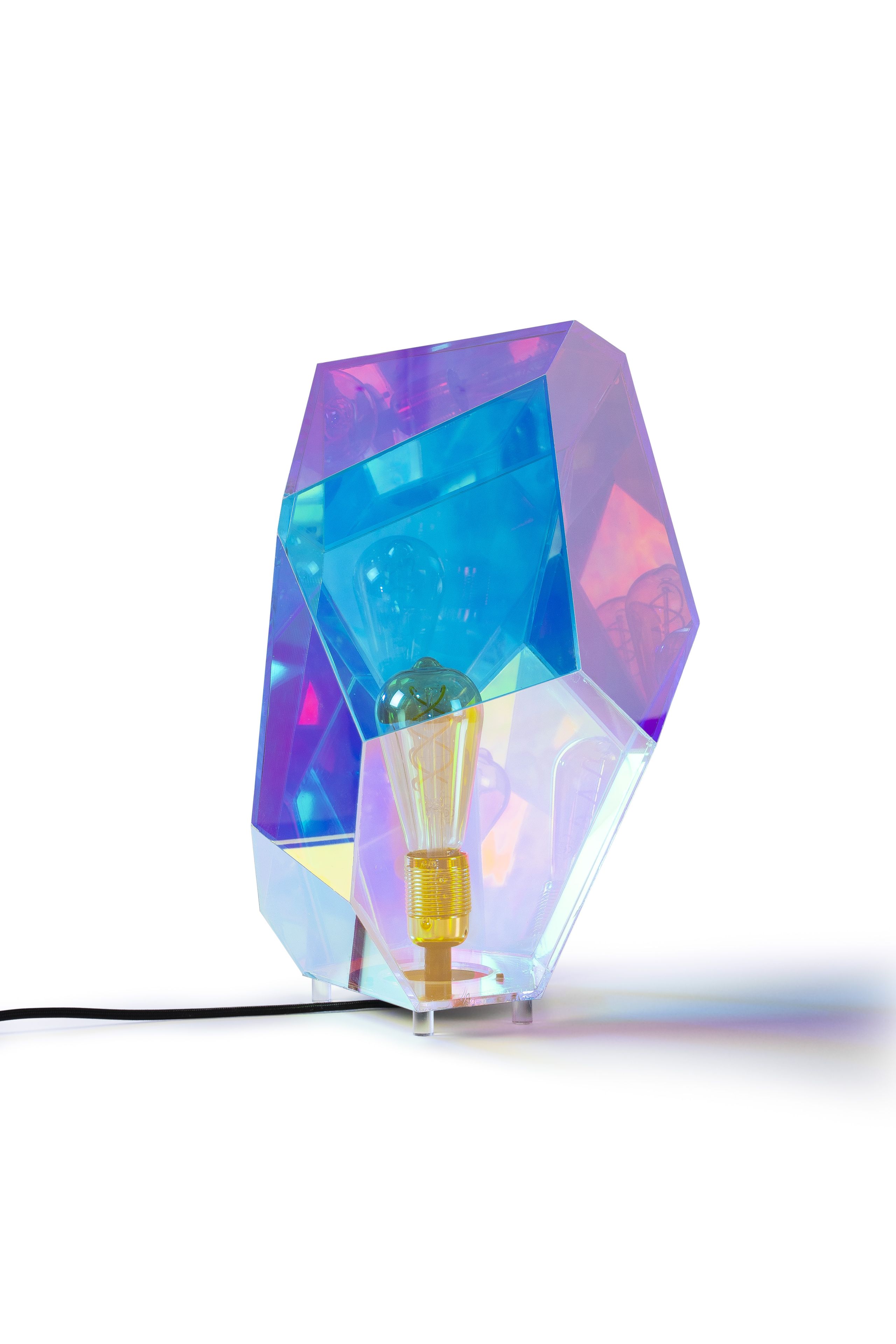 Retro Tischlampe Dear Diamond Holografisch 