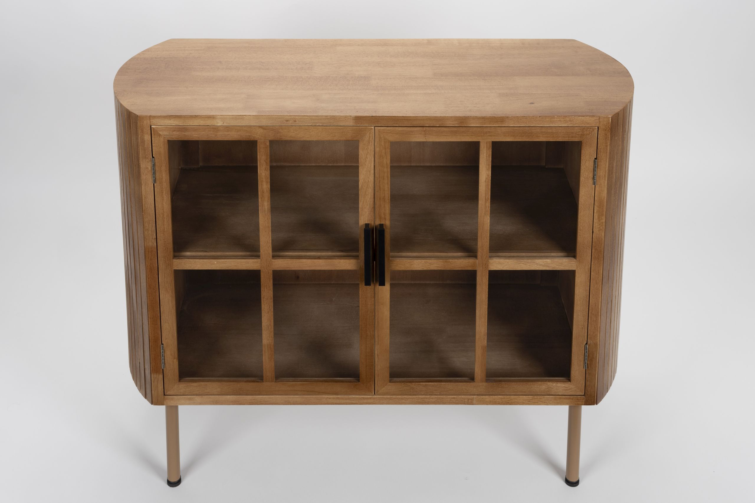 Retro Sideboard Vitrine Yaz Oval mit Sprossenkorpus