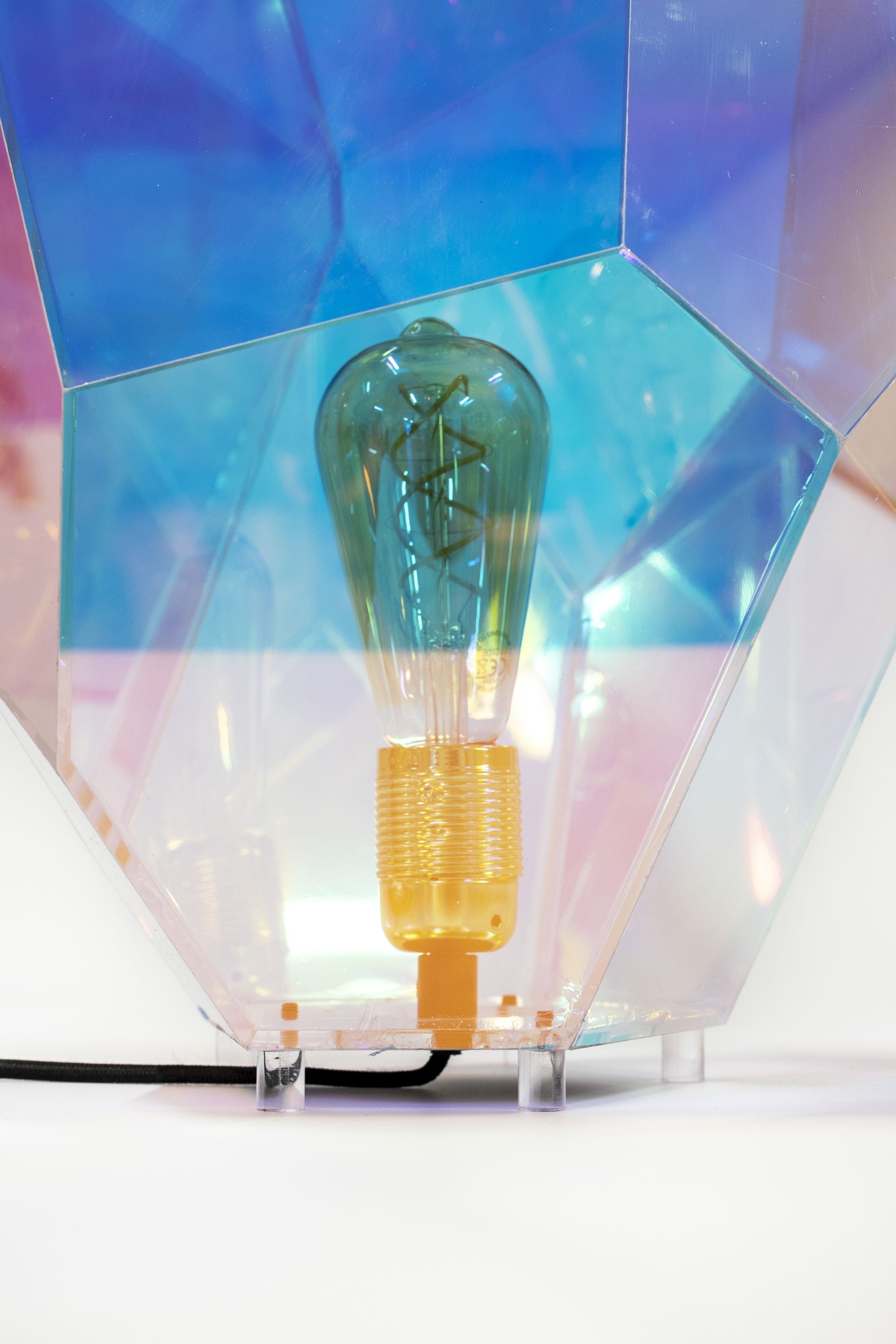 Retro Tischlampe Dear Diamond Holografisch 