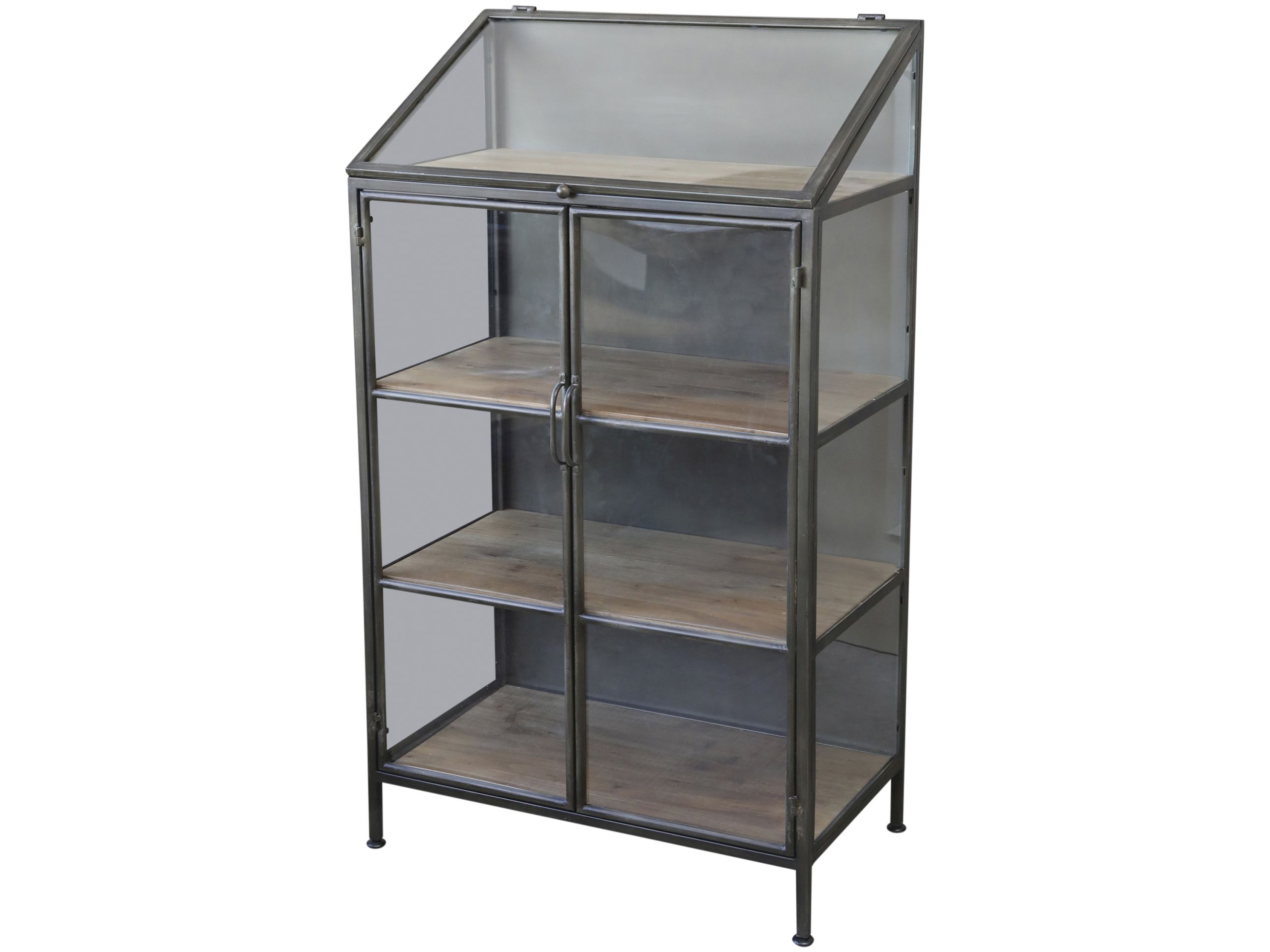 Industrial Vitrine Showcase Kent Metall Glas