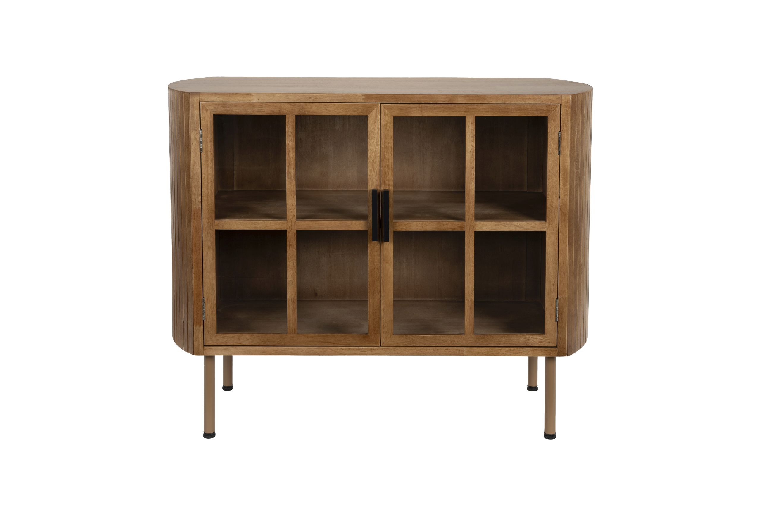 Retro Sideboard Vitrine Yaz Oval mit Sprossenkorpus