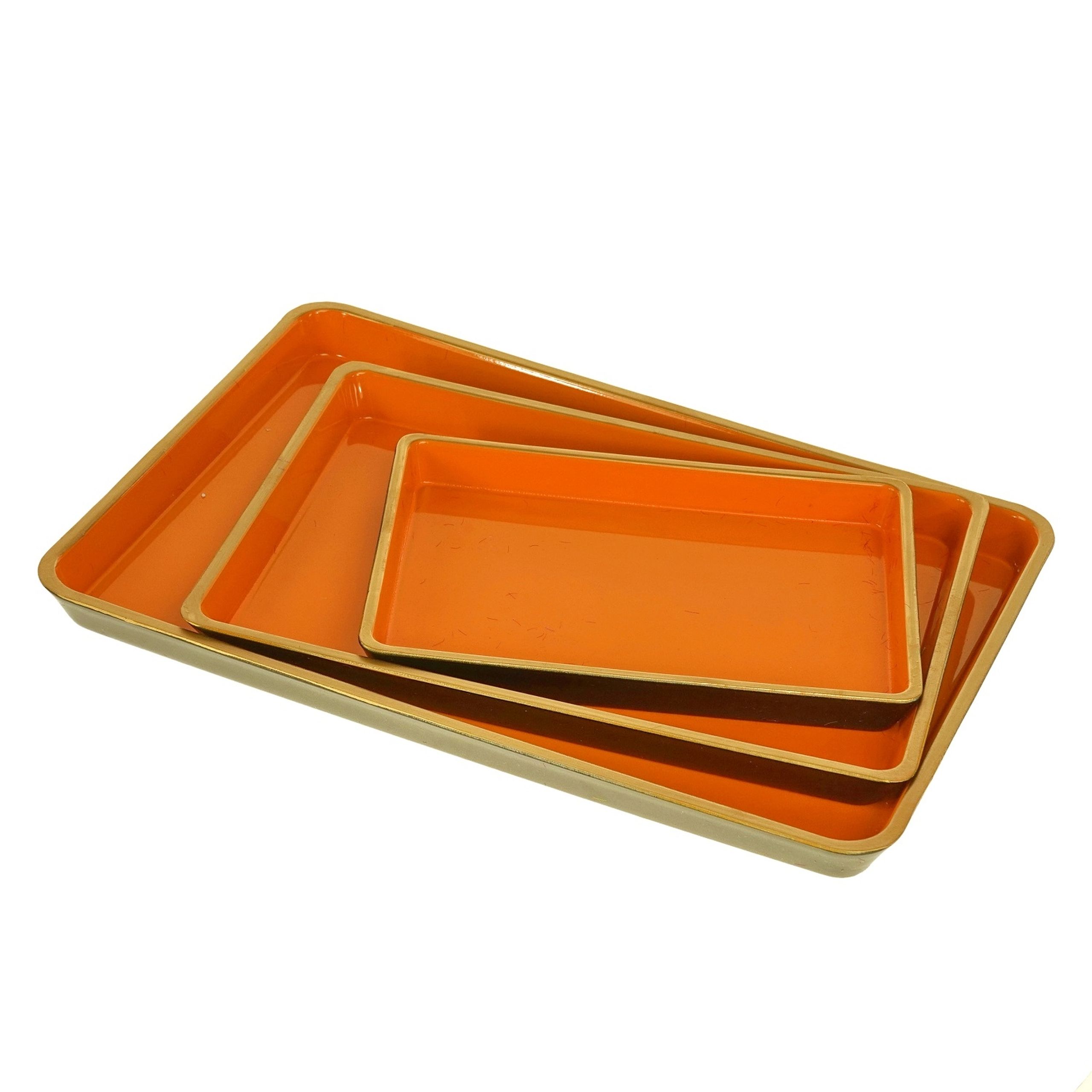 Retro Tablett 3er Set Pop Art in orange